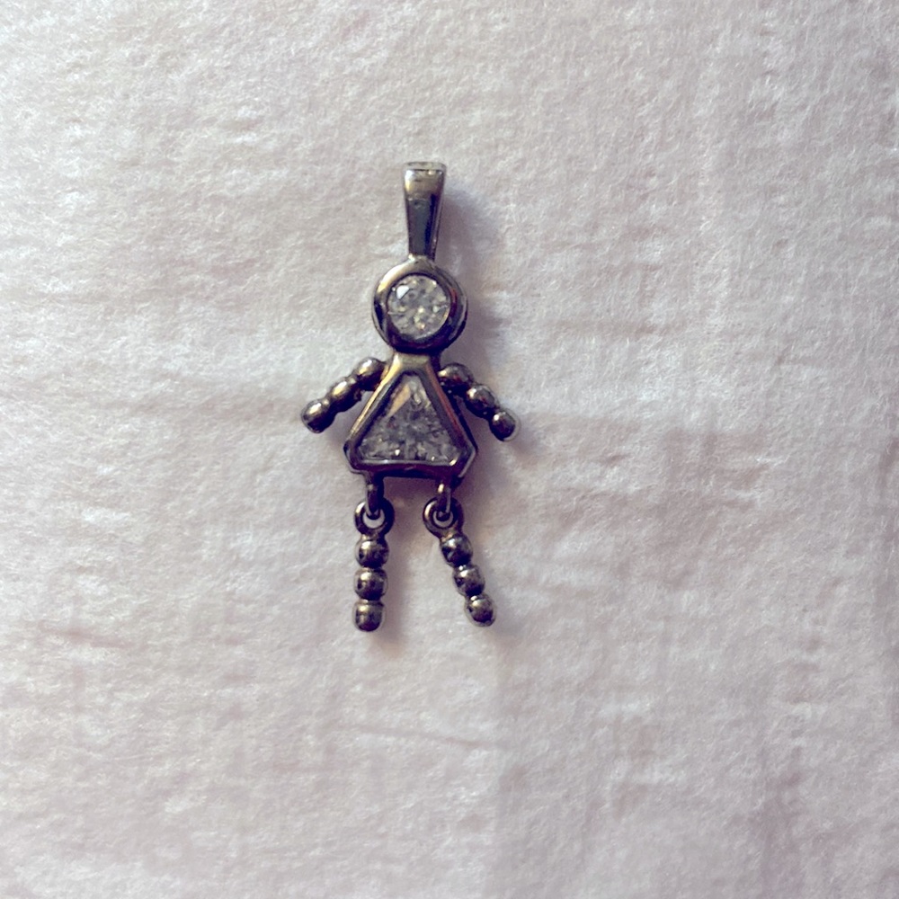 Sterling Silver 925 - April Birthstone Baby Girl - Vintage